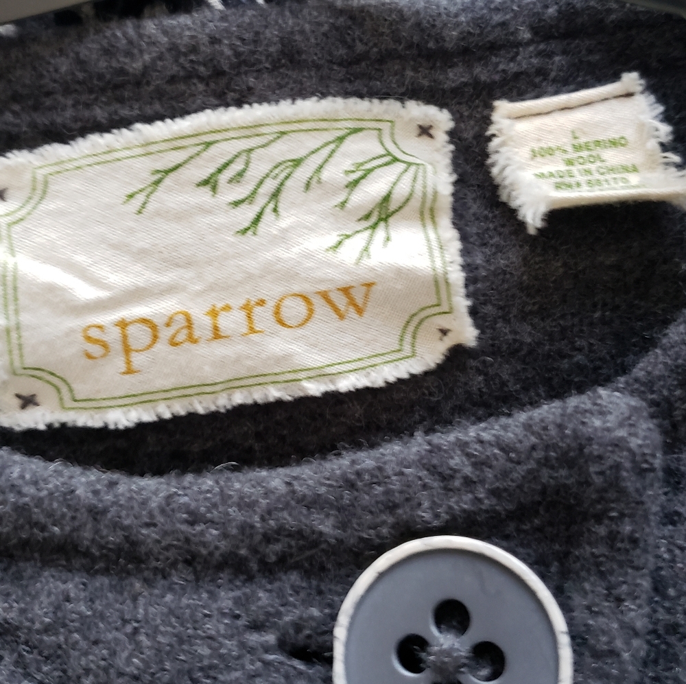 Anthropologie Wool Crop Bolero Shrug Cardigan by Sparrow - Picture 9 of 9